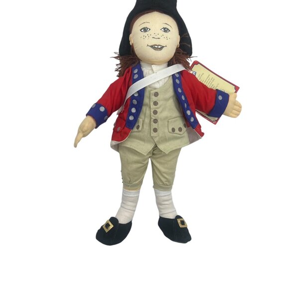Vtg 1998 MerryMakers Colonial Williamsburg William Cloth Doll 12" Toy Has Tags - Picture 6 of 9